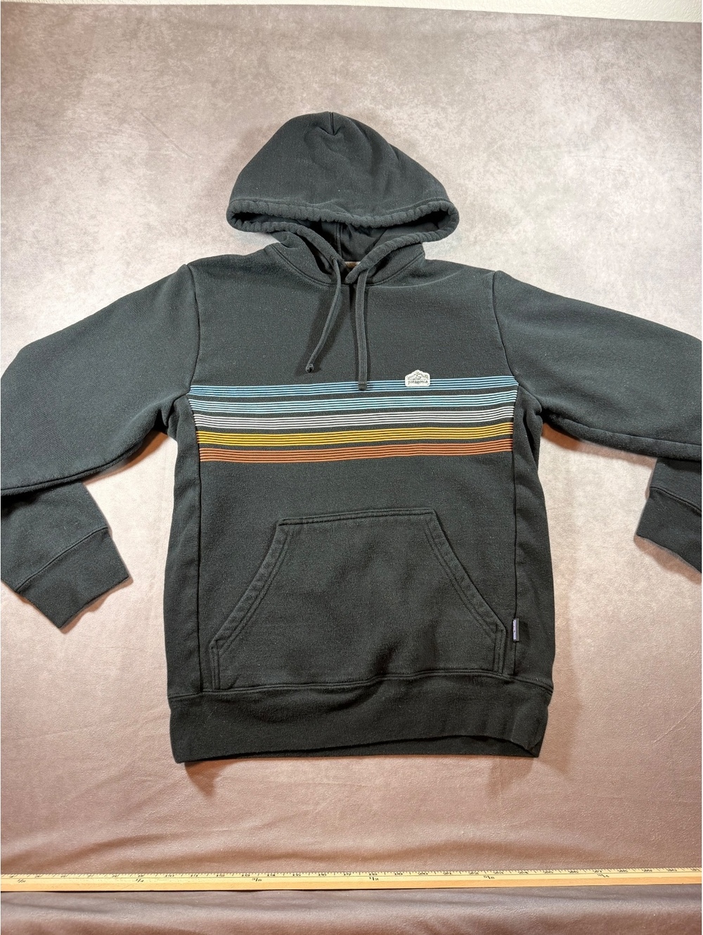 Patagonia striped pullover hoodie